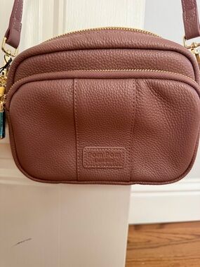 Pom Pom London Original - Wood Rose Pebbled Leather Crossbody